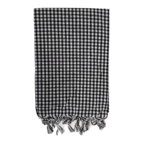 Fata de masa carouri bumbac 100%, 150x150cm, Eponj Home, Zifir Negru/Alb