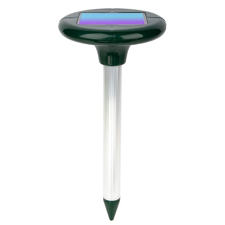 Ултразвуков слънчев уред срещу мишки, къртици и други гризачи AEXYA, зелен/бял