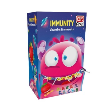 Acadele Immunity cu Aroma de Capsuni, Cutie 50 acadele, Dr. Frei Acadele Immunity cu Aroma de Capsuni, Cutie 50 acadele, Dr. Frei