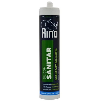 Silicon Sanitar Rino, Alb, 280 ml, pe Baza de Acid Acetic Silicon Sanitar Rino, Alb, 280 ml, pe Baza de Acid Acetic