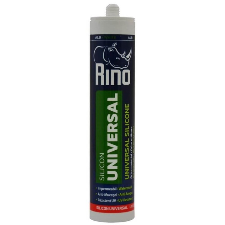 Silicon Universal Rino, Alb, 280 ml, pe Baza de Acid Acetic