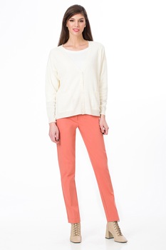 Sense, Cardigan din amestec de lana Laura, Alb prafuit Sense, Cardigan din amestec de lana Laura, Alb prafuit