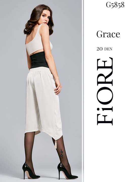 Ciorap FIORE Grace 20 Den, Negru