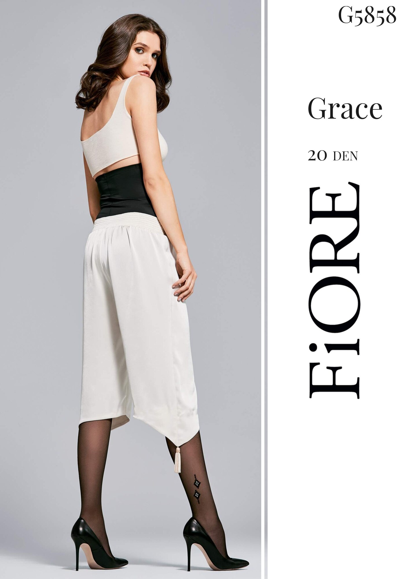 Ciorap FIORE Grace 20 Den, Negru