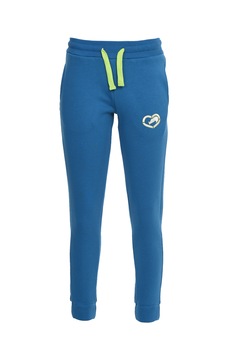 Ecko, Pantaloni sport cu snur de ajustare si logo Haust, Albastru Ecko, Pantaloni sport cu snur de ajustare si logo Haust, Albastru