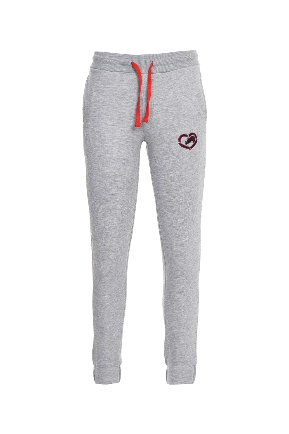 Ecko, Pantaloni sport cu snur de ajustare si logo Haust, Gri deschis melange