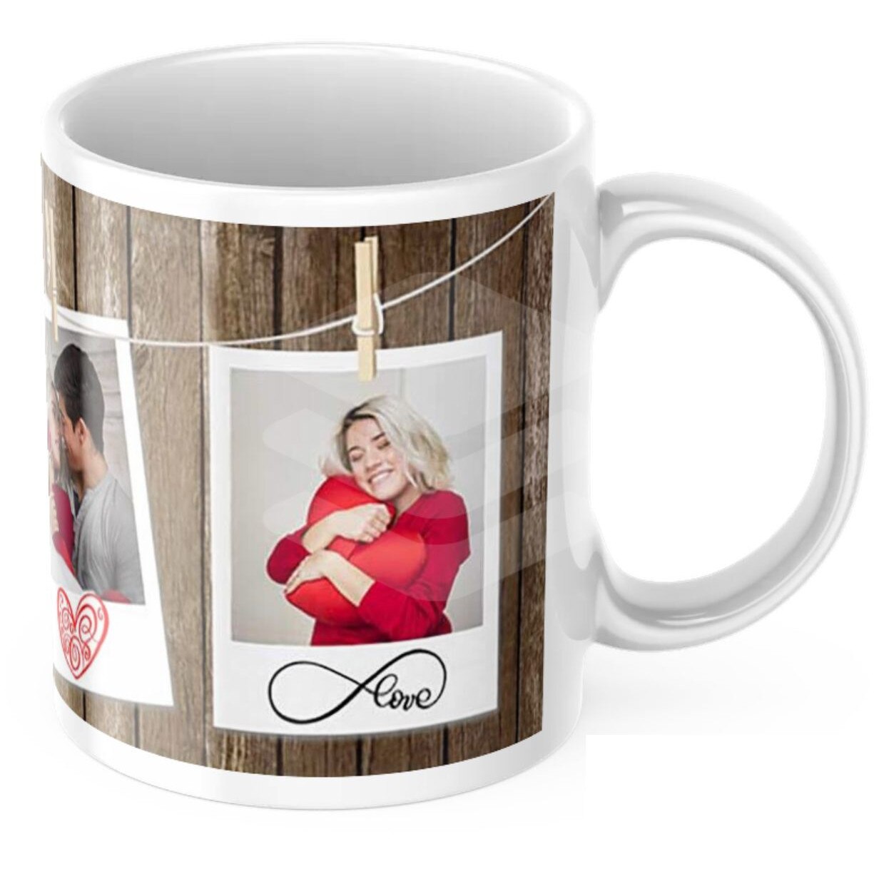 Cana personalizata cu 3 fotografii 