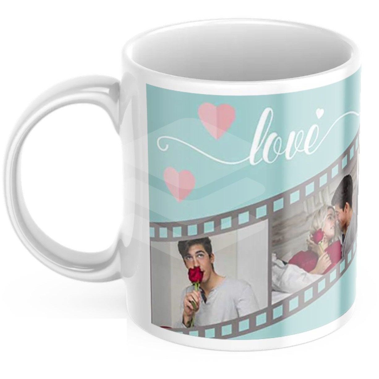 Cana personalizata cu 4 fotografii - rola film 250 ml