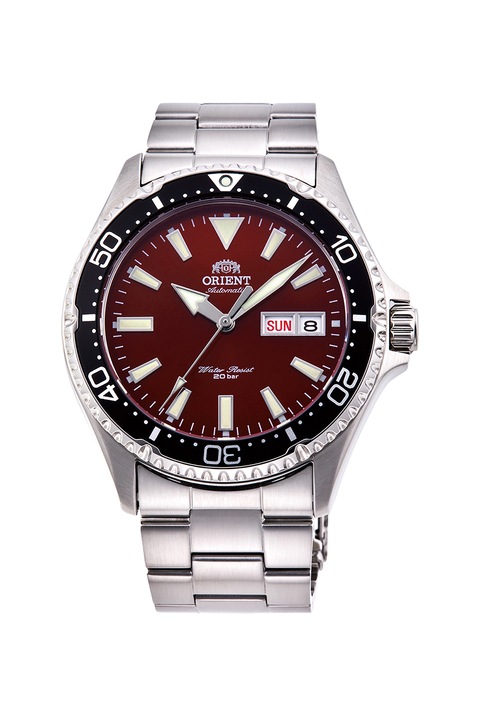 ORIENT, Автоматичен иноксов часовник, Сребрист / червен / черен