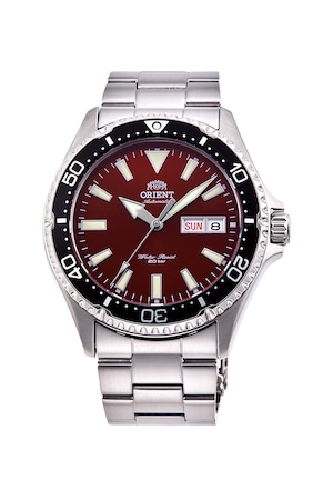 ORIENT, Автоматичен иноксов часовник, Сребрист / червен / черен