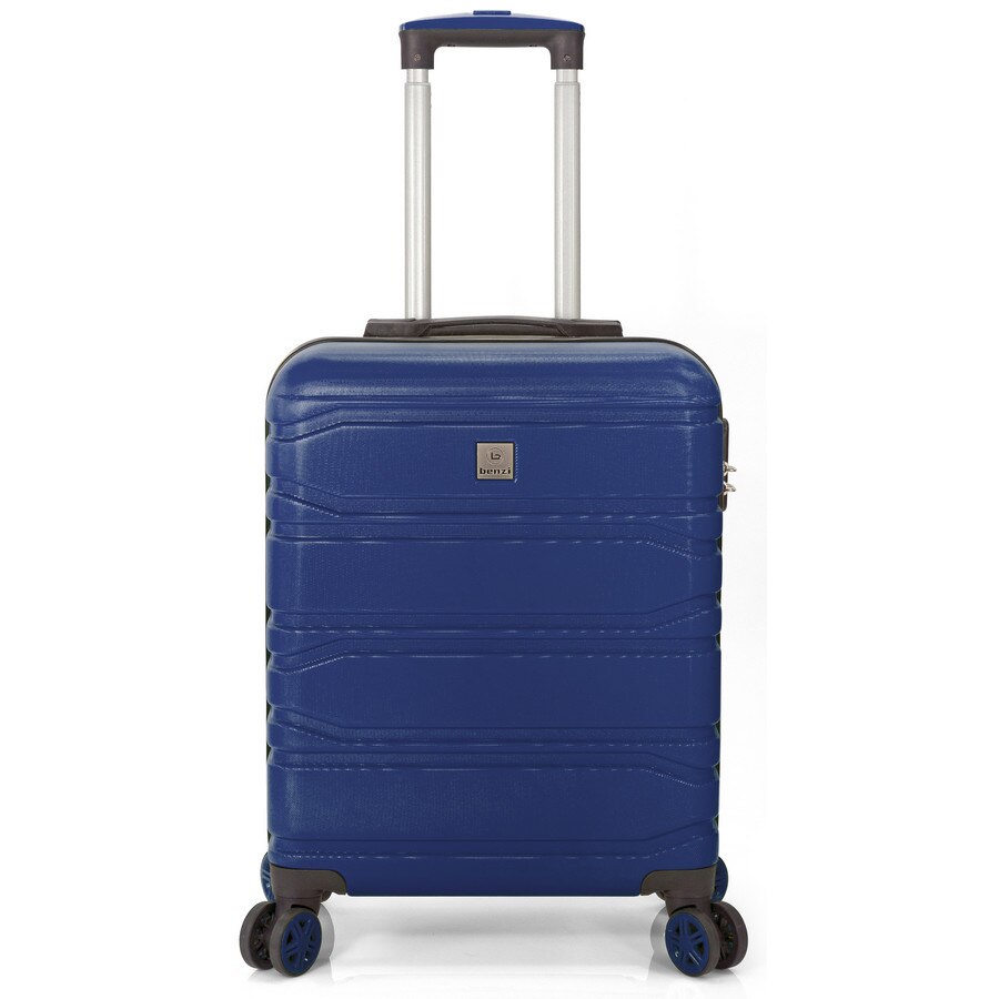 Troler Mediu, Benzi, ABS, 4 Roti Duble, BZ 5523 - 66 cm, Bleumarin