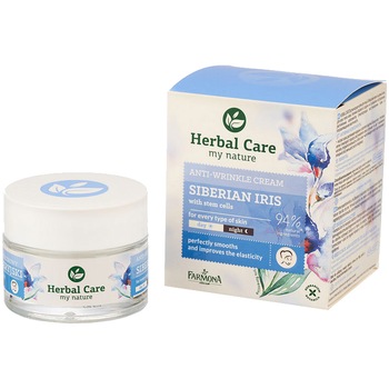 Crema antirid cu iris siberian si selule stem Farmona Herbal Care, 50 ml Crema antirid cu iris siberian si selule stem Farmona Herbal Care, 50 ml
