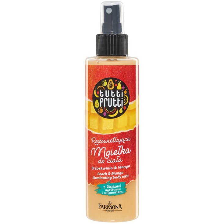 Spray iluminator de corp Farmona Tutti Frutti Piersici&Mango, 200 ml