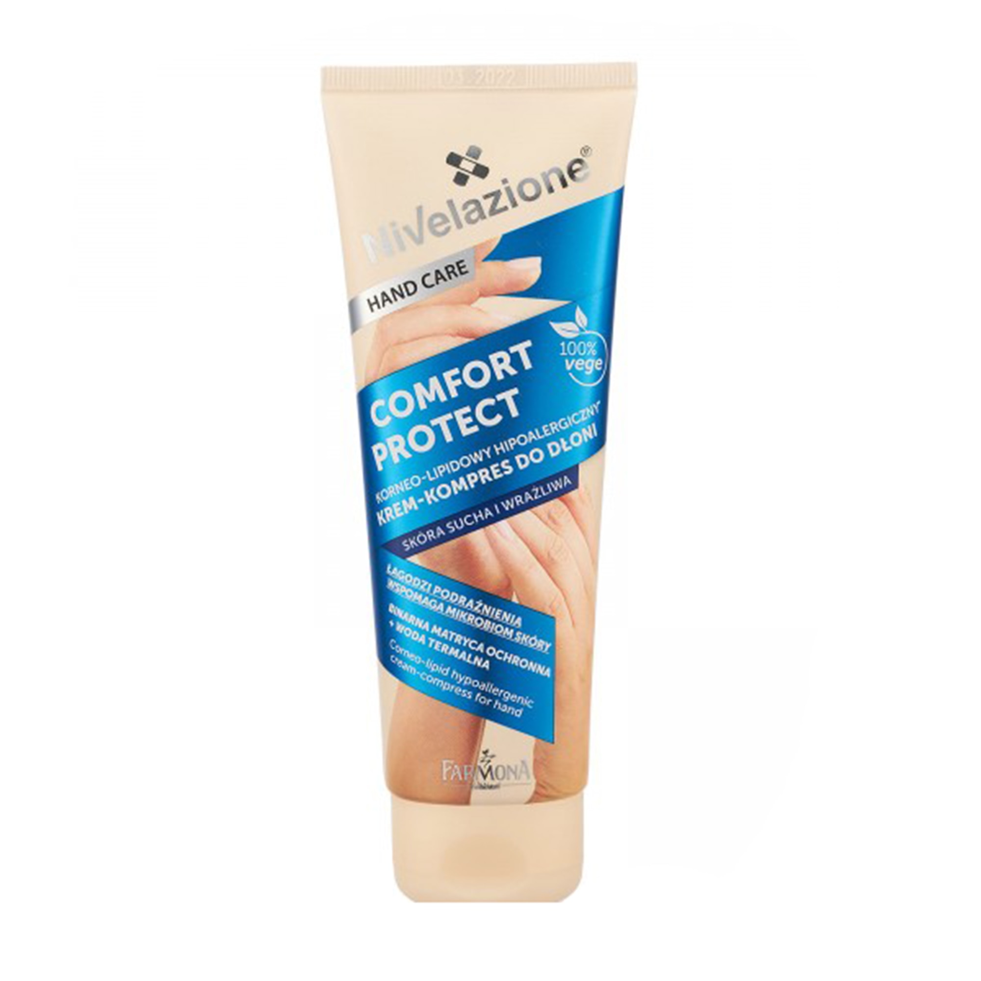 Crema-pansament Corneo-lipidica hipoalergenica pentru maini Farmona Nivelazione, 100 ml