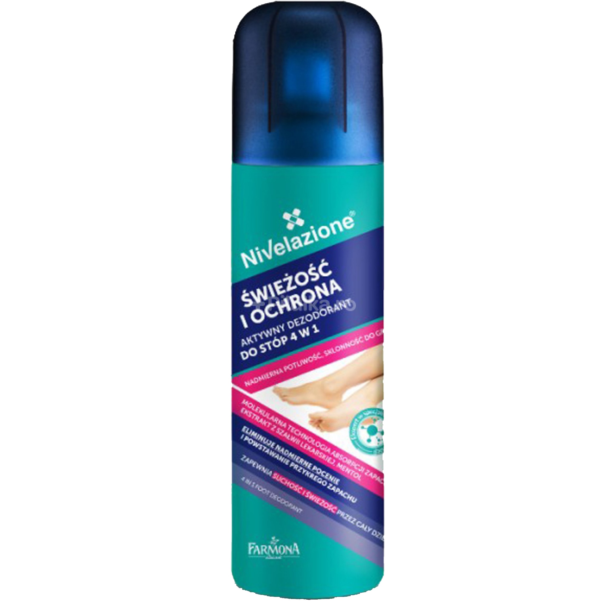 Deodorant activ 4 in 1 pentru picioare Farmona Nivelazione, 180 ml