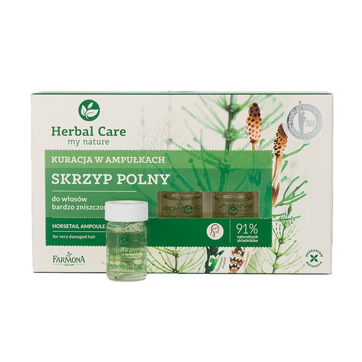 Tratament fiole cu extract de coada-calului Farmona Herbal Care, 5 X 5ml