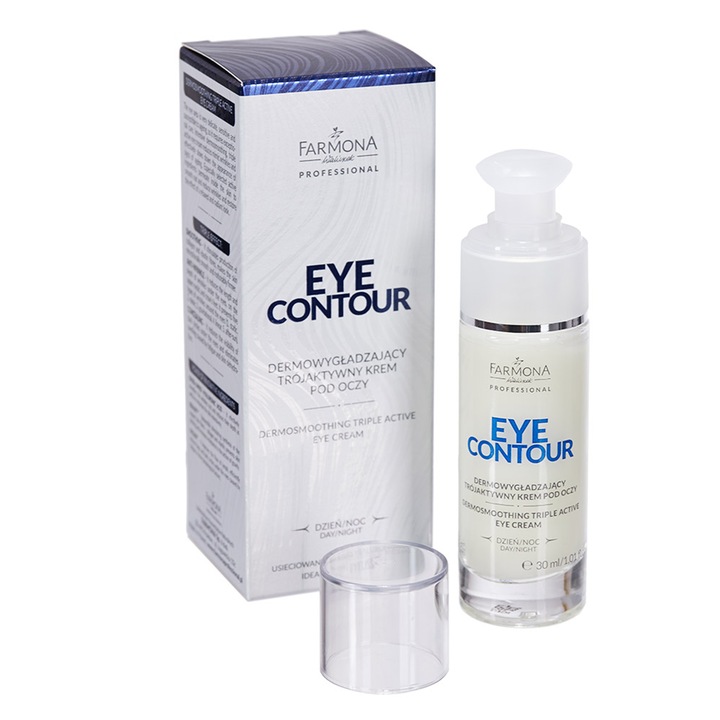 Crema cu tripla actiune cu efect de netezire pentru ochi Farmona, 30 ml