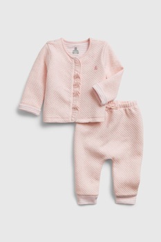 GAP, Set de bluza si pantaloni cu aspect texturat, Piersica, 50 CM Standard GAP, Set de bluza si pantaloni cu aspect texturat, Piersica, 50 CM Standard