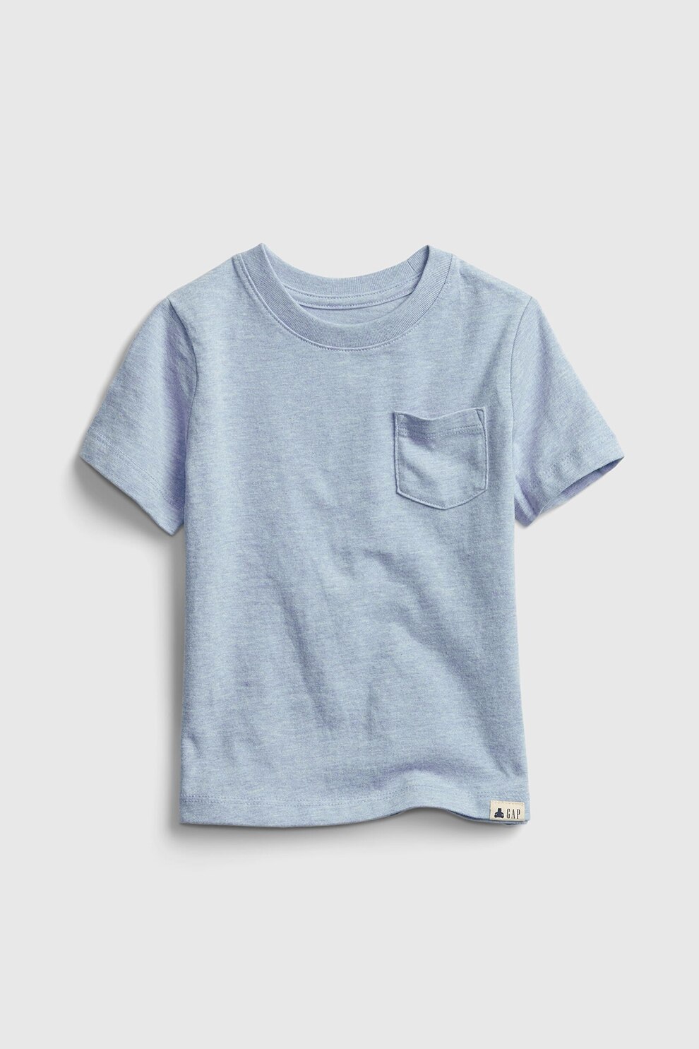 GAP, Tricou de bumbac organic cu buzunar pe piept, Albastru lavanda