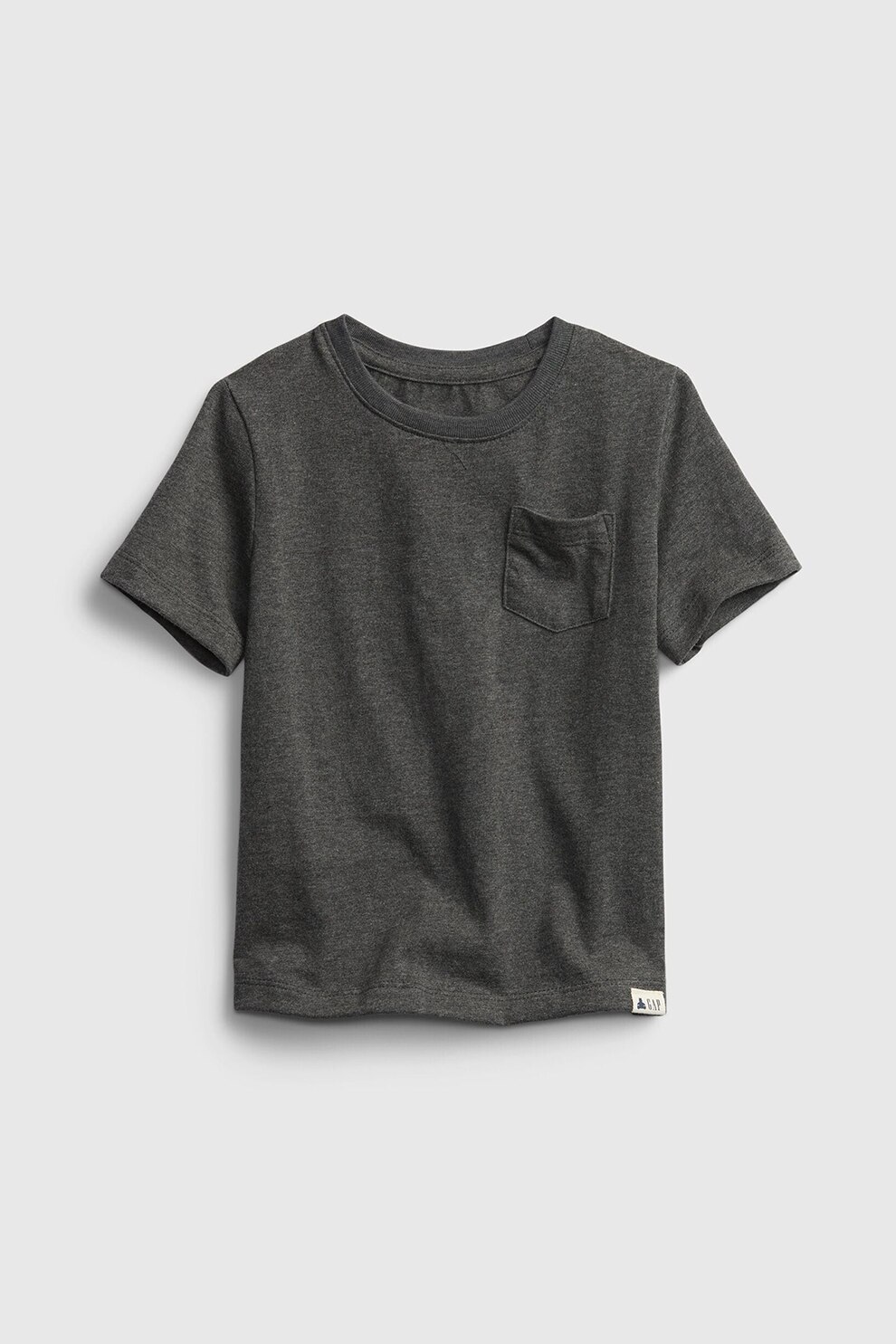 GAP, Tricou de bumbac organic cu buzunar pe piept, Gri antracit