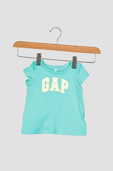 GAP, Rochie tip tricou cu imprimeu logo, Turcoaz GAP, Rochie tip tricou cu imprimeu logo, Turcoaz