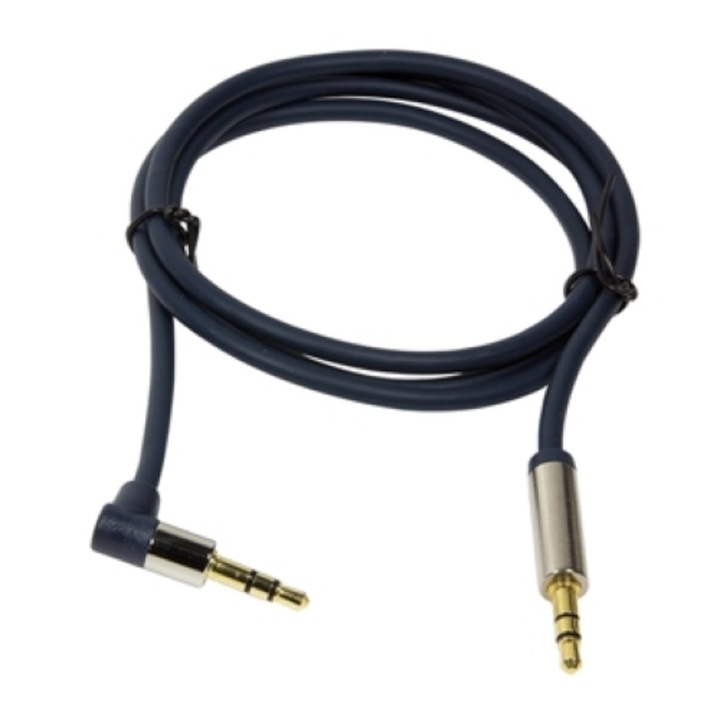 Logilink kábel, sztereó csatlakozó a sztereó csatlakozóba 90°-os szögben, kábel 3,5 mm-M/2X RCA-M