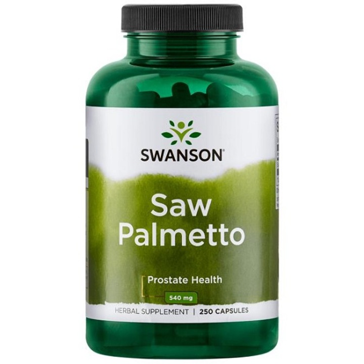 Swanson Saw Palmetto Étrend -kiegészítő, Prosztata- és húgyúti panaszok enyhítésére, Törpe pálma kivonat, 250 kapszula (250 adag)