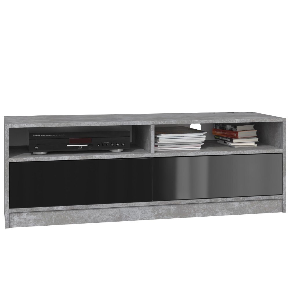 Comoda TV Arosa RTV KARO120 MIX, 120x40x45, beton - negru lucios