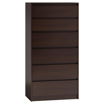 Comoda cu 6 sertare Milanga K6, 70x43x139, wenge Comoda cu 6 sertare Milanga K6, 70x43x139, wenge