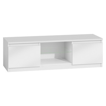 Comoda TV, Thirassia RTV120, 120x40x36, alb lucios Comoda TV, Thirassia RTV120, 120x40x36, alb lucios