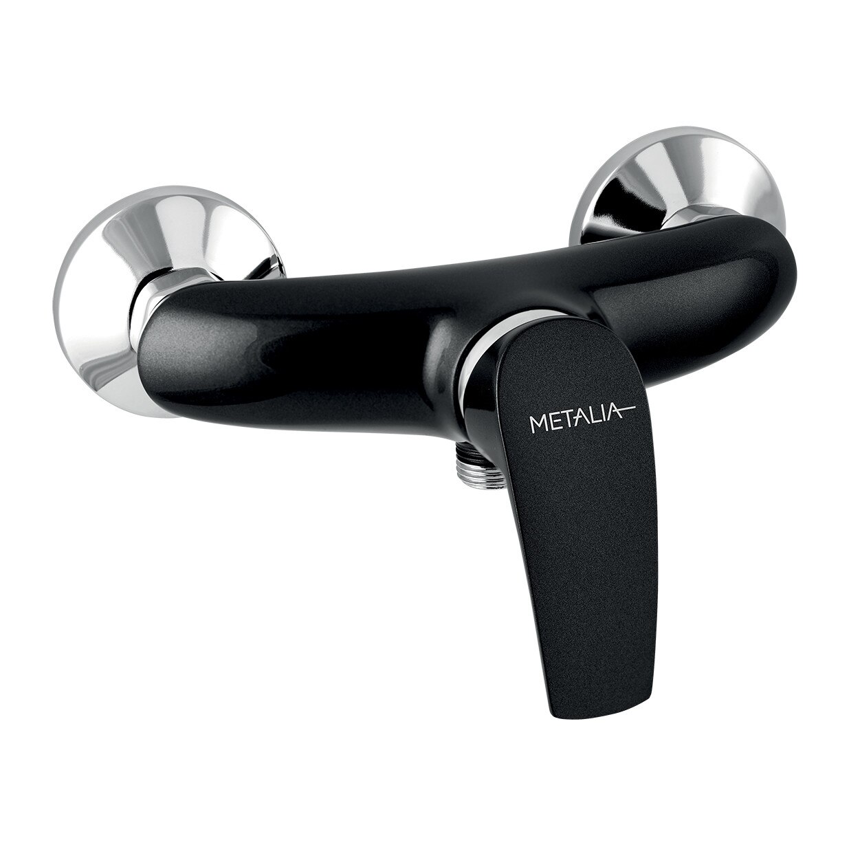 Baterie perete dus Metalia 57, negru/crom fara accesorii