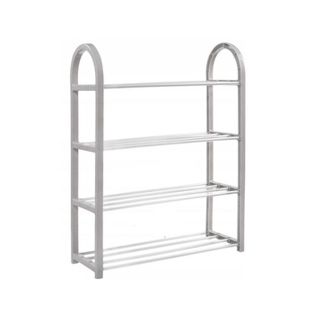 Suport raft pentru depozitare incaltaminte, 4 rafturi, capacitate 20kg, culoare gri Suport raft pentru depozitare incaltaminte, 4 rafturi, capacitate 20kg, culoare gri