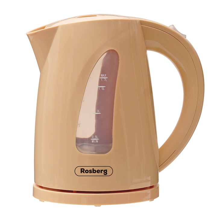 Elektromos vízforraló Rosberg R51230B, 2200 W, 1,7 liter, krém