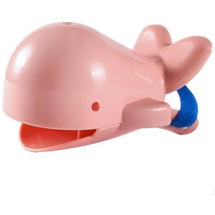 Original Deals bálna alakú csaptelep és csaphosszabbító két vízvezető pozícióval - gyermekeknek, univerzálisan kompatibilis, fürdőszoba vagy konyha