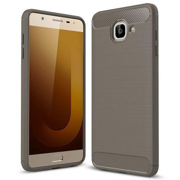 Husa subtire de protectie pentru Samsung Galaxy J7 Max, TPU, Gri mat