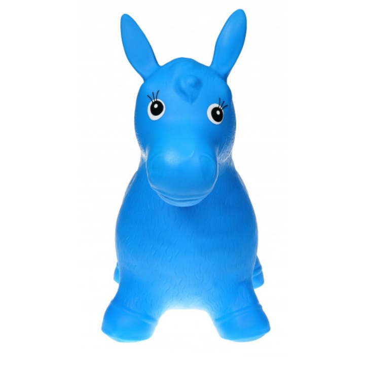 Надуваемо гумено конче за скачане, син цвят