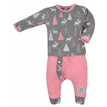 Compleu 2 piese bluza si pantaloni pentru fete Koala Jelonek 05-298GG1, Gri, 80 Compleu 2 piese bluza si pantaloni pentru fete Koala Jelonek 05-298GG1, Gri, 80