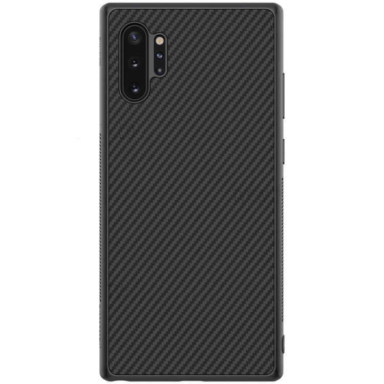 Husa protectie pentru Samsung Galaxy Note 10 Plus, model Carbon din silicon, Negru