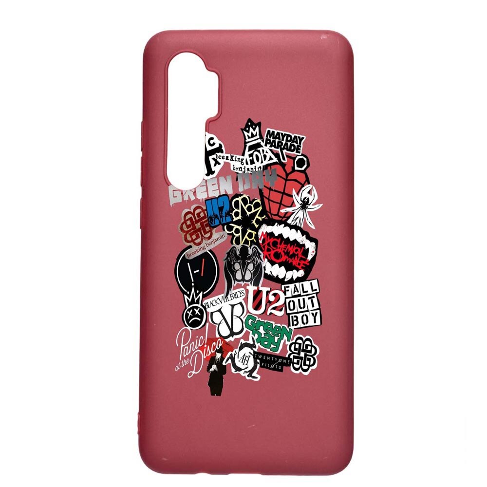 Husa Xiaomi Mi Note 10 Lite, Best Of Rock, rezistenta la uzura, anti-alunecare, din silicon Premium, Pomegranate, PG551