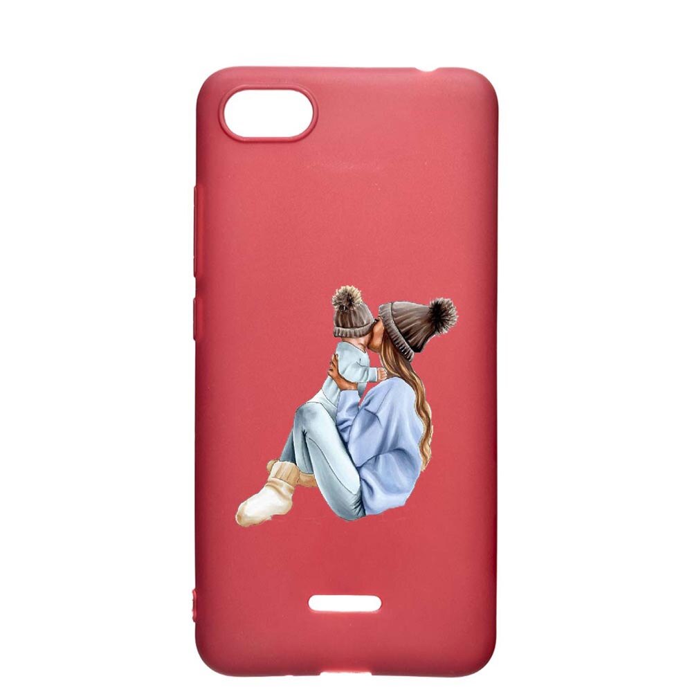 Husa Apple iPhone SE 2 / iPhone 7 / iPhone 8, Girl Mom, rezistenta la uzura, anti-alunecare, din silicon Premium, Pomegranate, PG562