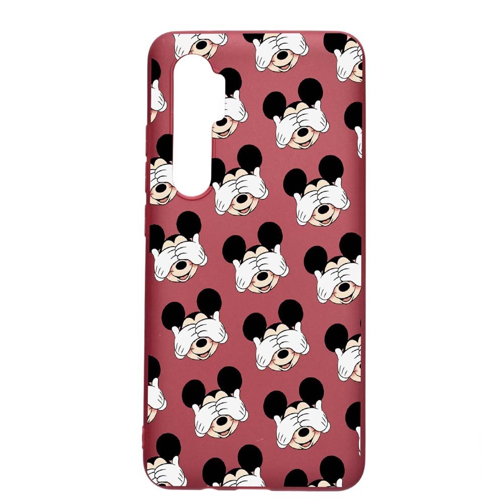 Husa Xiaomi Mi Note 10 Lite, Mini Mouse, rezistenta la uzura, anti-alunecare, din silicon Premium, Pomegranate, PG603