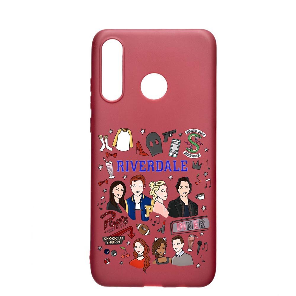 Husa Huawei P30 Lite, Riverdale, rezistenta la uzura, anti-alunecare, din silicon Premium, Pomegranate, PG607