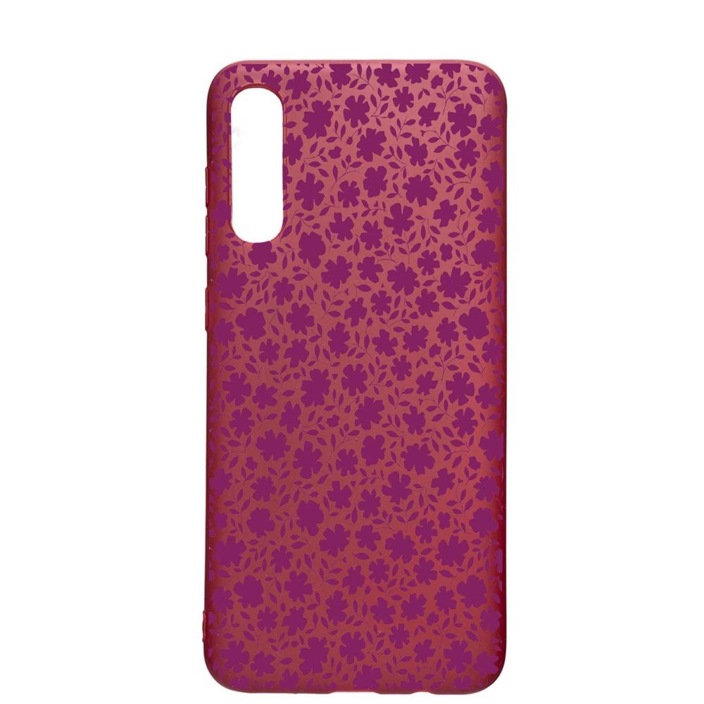 Husa Samsung Galaxy A30S, Flowers Pattern, rezistenta la uzura, anti-alunecare, din silicon Premium, Pomegranate, PG627