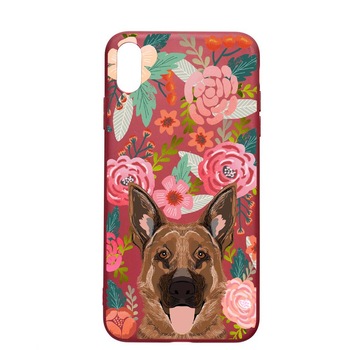 Husa Huawei Y5 2019, Dog In Flowers, rezistenta la uzura, anti-alunecare, din silicon Premium, Pomegranate, PG636 Husa Huawei Y5 2019, Dog In Flowers, rezistenta la uzura, anti-alunecare, din silicon Premium, Pomegranate, PG636
