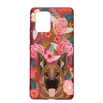 Husa Apple iPhone 11 Pro Max, Dog In Flowers, rezistenta la uzura, anti-alunecare, din silicon Premium, Pomegranate, PG636 Husa Apple iPhone 11 Pro Max, Dog In Flowers, rezistenta la uzura, anti-alunecare, din silicon Premium, Pomegranate, PG636