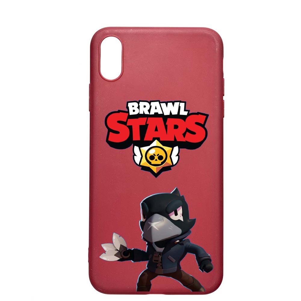 Husa Apple iPhone XS Max, Brawl Stars Crow, rezistenta la uzura, anti-alunecare, din silicon Premium, Pomegranate, PG644