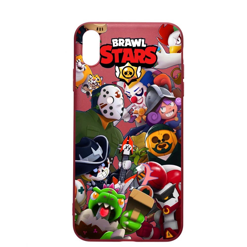 Husa Apple iPhone XS / X, Brawl Stars, rezistenta la uzura, anti-alunecare, din silicon Premium, Pomegranate, PG646