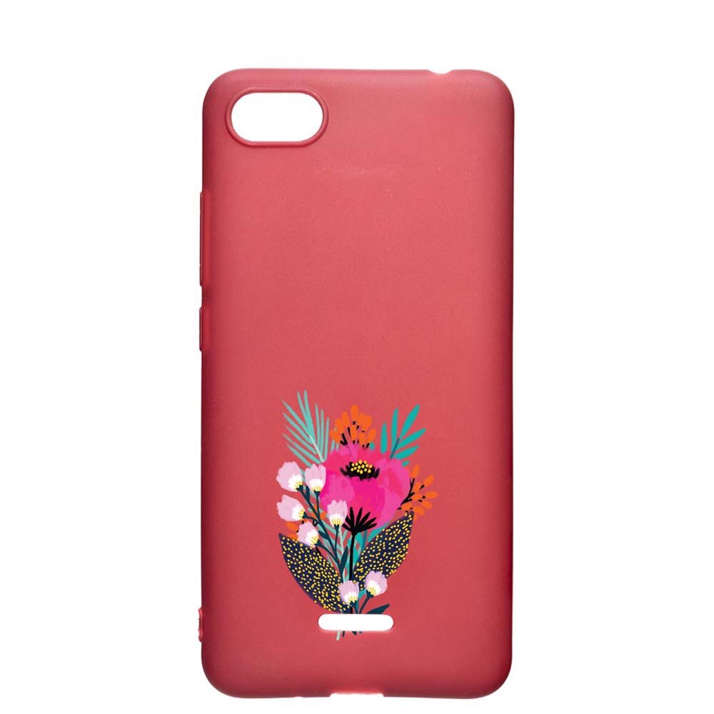 Husa Apple iPhone SE 2 / iPhone 7 / iPhone 8, Flowers, rezistenta la uzura, anti-alunecare, din silicon Premium, Pomegranate, PG641