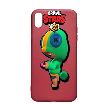 Husa Apple iPhone XS Max, Brawl Stars Leon, rezistenta la uzura, anti-alunecare, din silicon Premium, Pomegranate, PG648 Husa Apple iPhone XS Max, Brawl Stars Leon, rezistenta la uzura, anti-alunecare, din silicon Premium, Pomegranate, PG648
