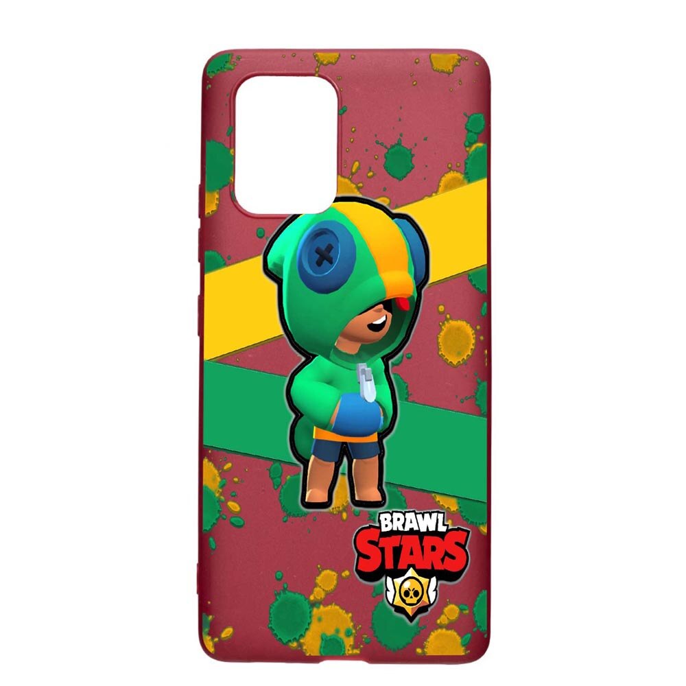 Husa Apple iPhone 11, Brawl Stars Leon, rezistenta la uzura, anti-alunecare, din silicon Premium, Pomegranate, PG647